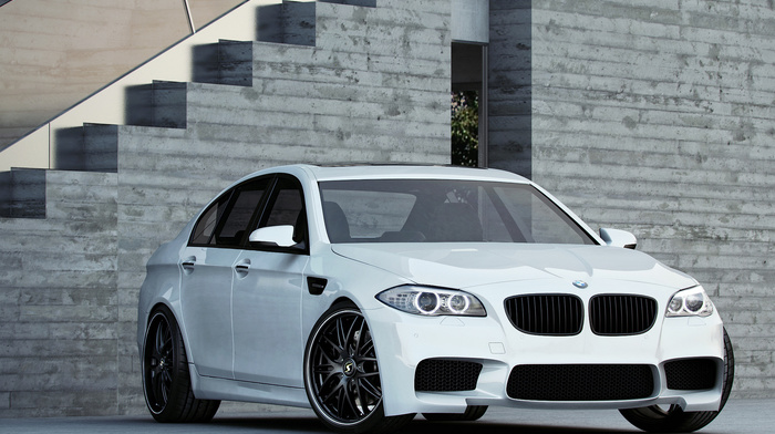 white, cars, BMW