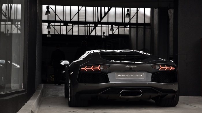 aventador, cars, black, lamborghini, Lamborghini