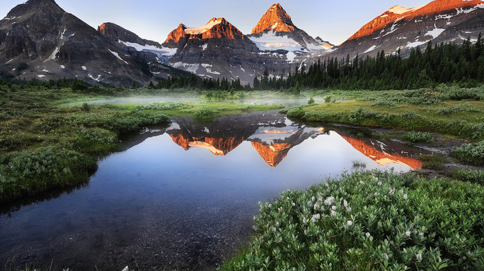 sky, nature, mountain, lake