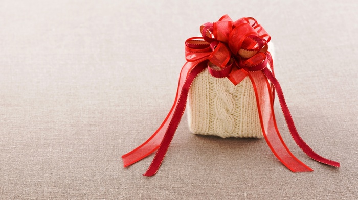 gift, red, bow