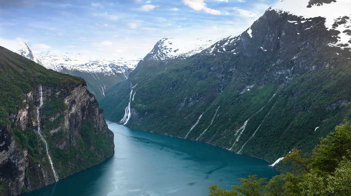 Norway, nature, river, mountain