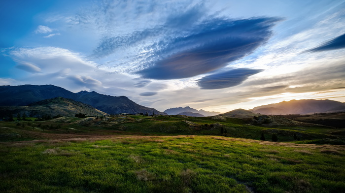 nature, mountain, field, landscape