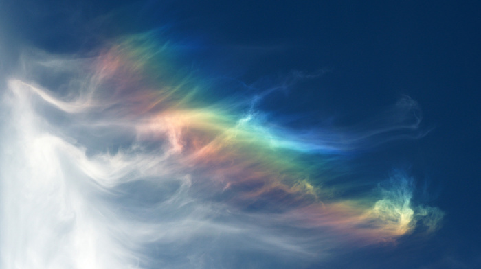 rainbow, clouds, nature, sky, colors