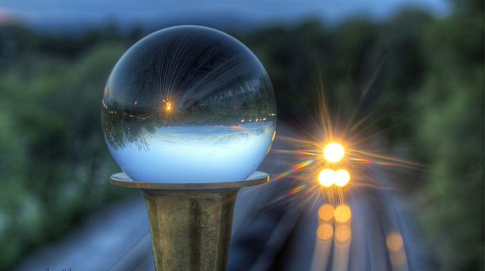 reflection, highlights, train, ball