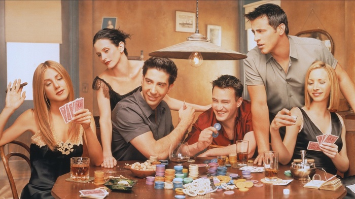 Monica Geller, Chandler Bing, Rachel Green, Friends TV series, Joey Tribbiani, Phoebe Buffay, Ross Geller