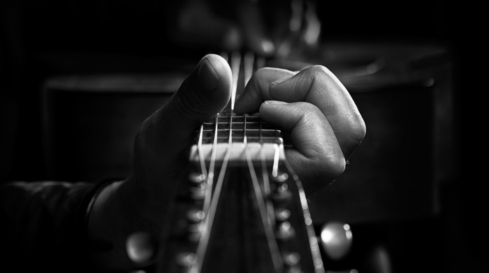 music, hand, guitar