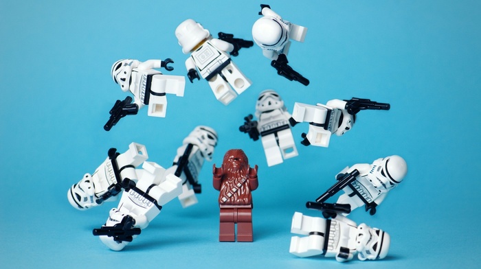 LEGO, Star Wars, Chewbacca, stormtrooper