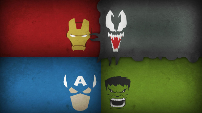 Venom, Captain America, comics, Hulk, Iron Man