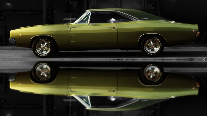 Dodge, muscle cars, Dodge Charger, old car, car, reflection
