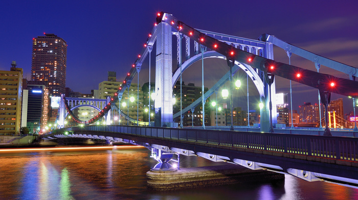 bridge, Japan, cities, Tokyo
