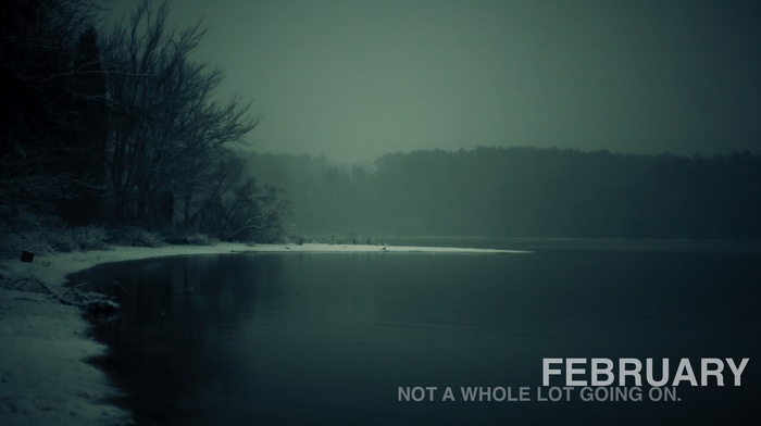 cold, February, nature, snow, month, lake