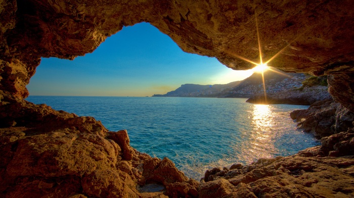 cave, sea