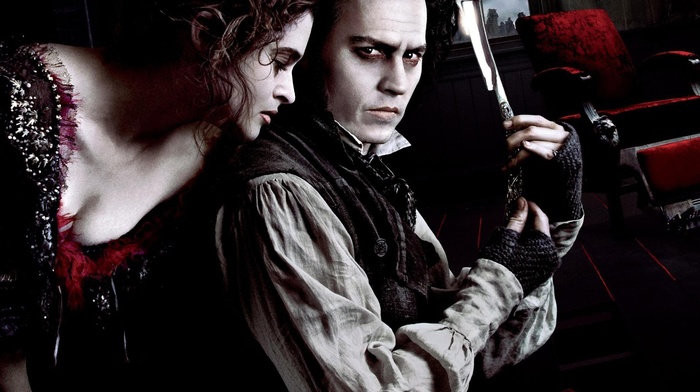 movies, Johnny Depp, Sweeney Todd The Demon Barber of Fleet S, Helena Bonham Carter