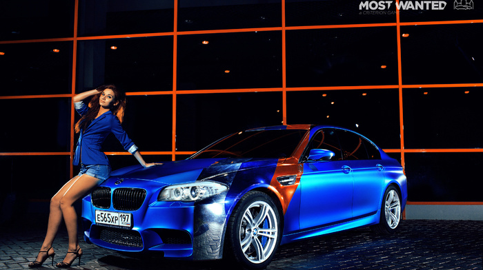 bmw, cars, girl