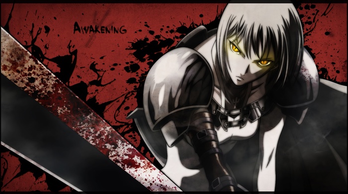 anime, Claymore anime, blood, Synceed, anime girls