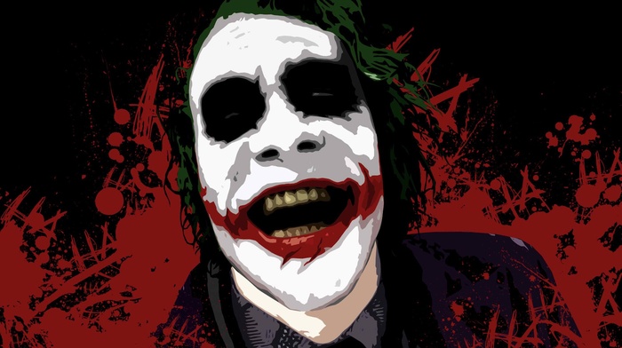paint splatter, Joker, The Dark Knight, MessenjahMatt, Batman, movies