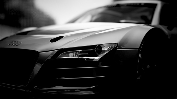 monochrome, Audi, car