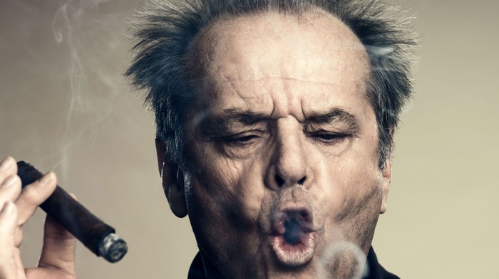 actor, Jack Nicholson, cigars, smoking