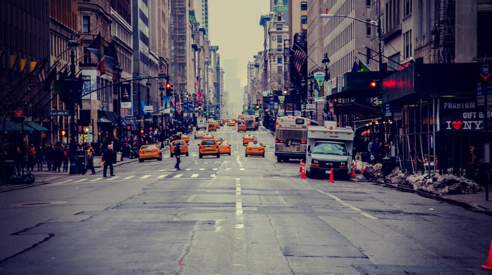 road, New York City, USA, city