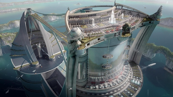 futuristic, landscape