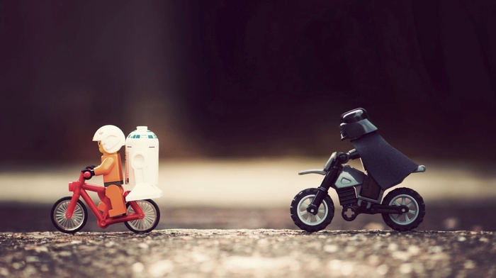LEGO, mix up, Darth Vader, Star Wars, R2, D2