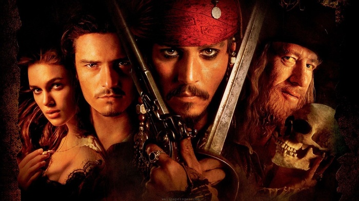 Keira Knightley, Johnny Depp, Orlando Bloom, movies, Pirates of the Caribbean The Curse of th