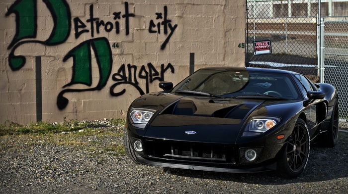 wall, cars, black, Ford, gt