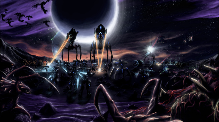Protoss, apocalyptic, Starcraft II, Zerg, Terrans