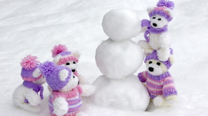 snowman, winter, toys, stunner