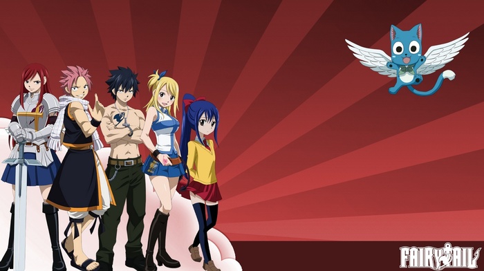 Scarlet Erza, Happy Fairy Tail, Fullbuster Gray, Fairy Tail, Dragneel Natsu, Heartfilia Lucy, Marvell Wendy