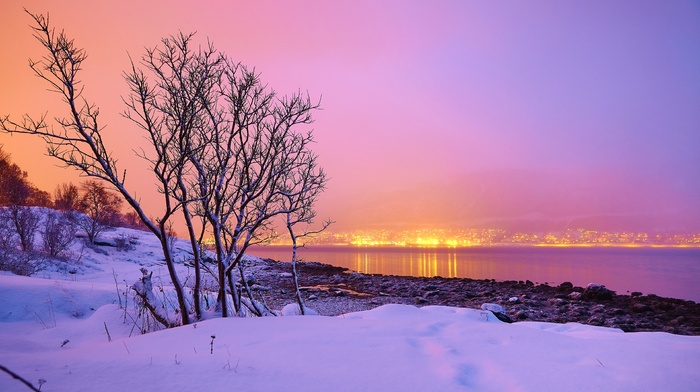 snow, landscape, Norway