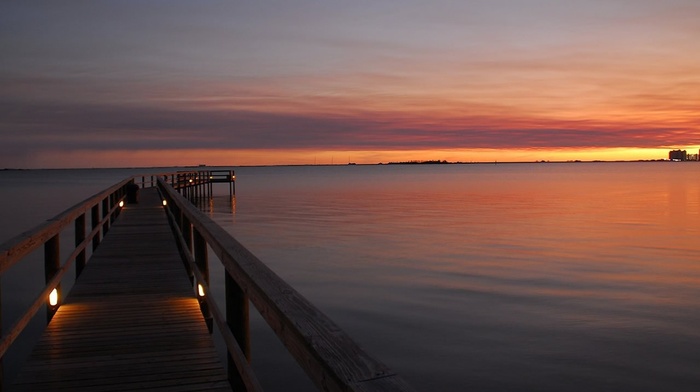 sea, sunset, landscape, nature