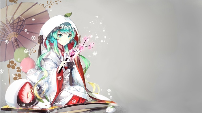 Vocaloid, Yuki Miku, anime girls, Hatsune Miku, traditional clothing