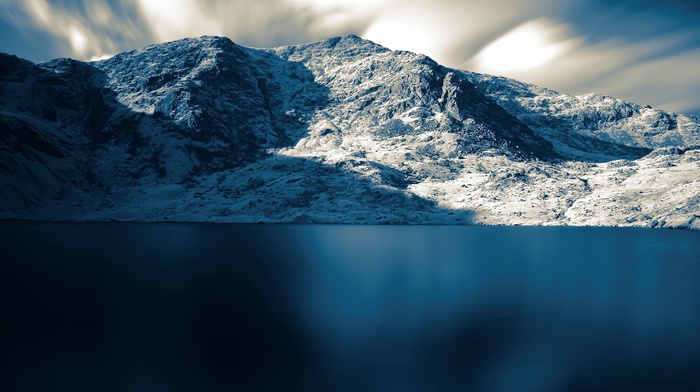 mountain, landscape, long exposure, snow