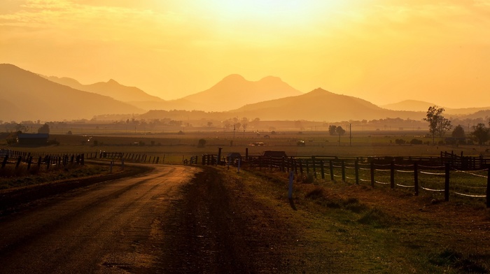 sunset, landscape