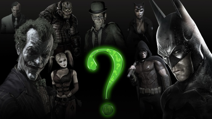 Harley Quinn, Batman Arkham City, Killer Croc, Two, face, The Riddler, Batman, Joker, video games, Catwoman
