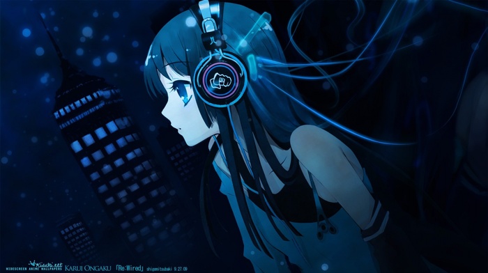 anime, headphones, anime girls