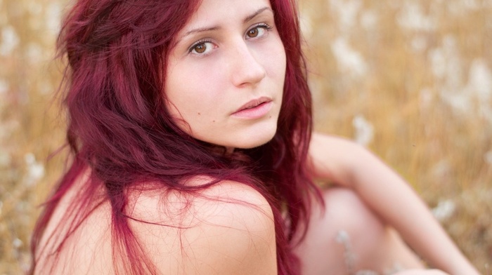 dyed hair, redhead, Julia Vlasova, girl