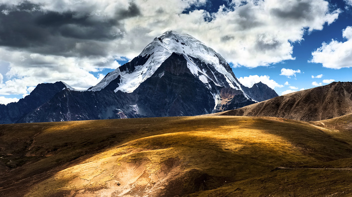 sky, clouds, nature, mountain, China