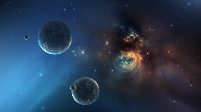 star, planets, space