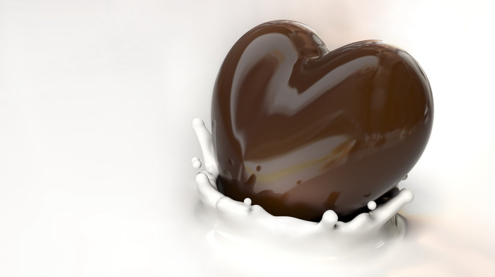 heart, chocolate, 3D