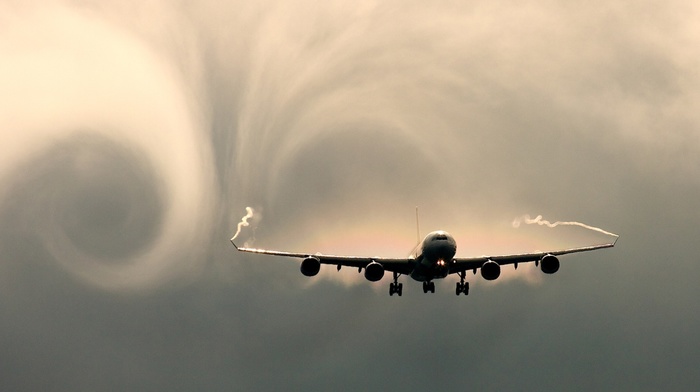 sky, aircraft, airplane, mist, wind, photo