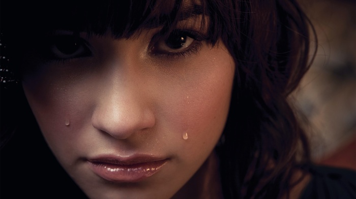 face, crying, Demi Lovato