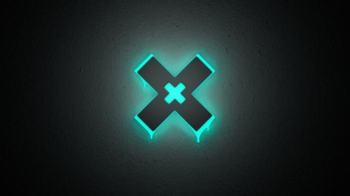 minimalism, neon, glowing, The XX