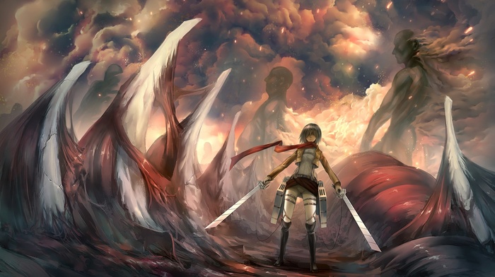 anime, anime girls, Shingeki no Kyojin, Mikasa Ackerman