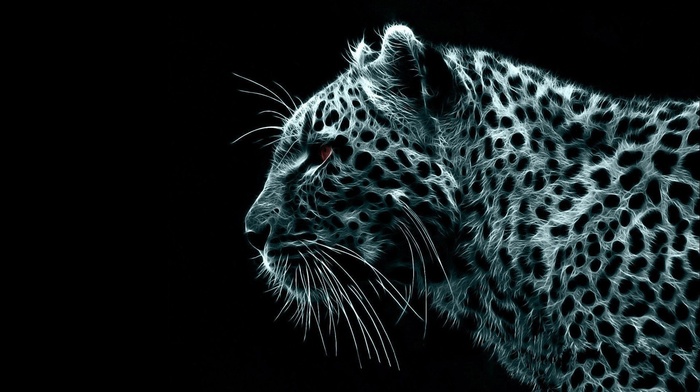 leopard, fractalius, animals