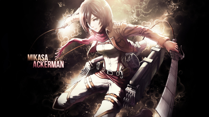 anime, Mikasa Ackerman, Shingeki no Kyojin, anime girls