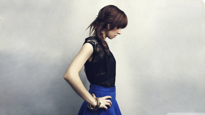 Christina Grimmie, blue dress, model, girl