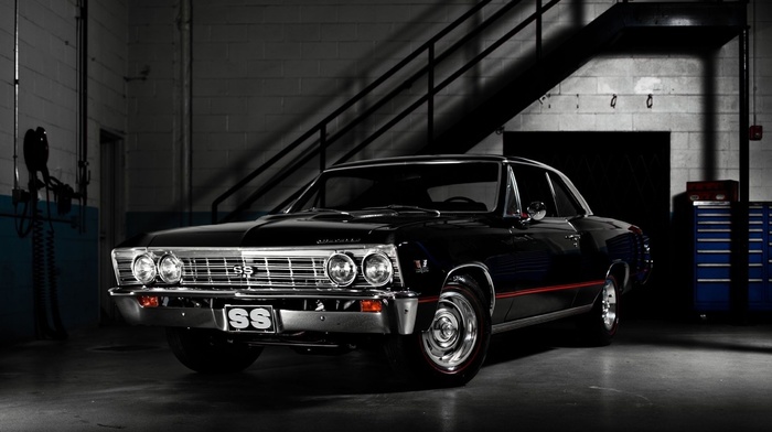 gray, garage, cars, background, retro, auto, headlights, black