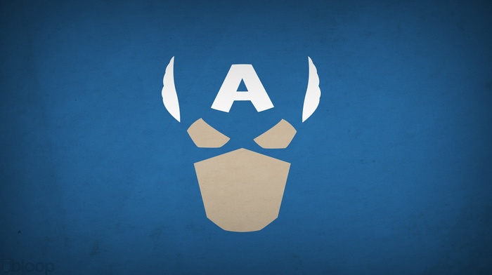 superhero, Blo0p, Captain America, minimalism, heroes